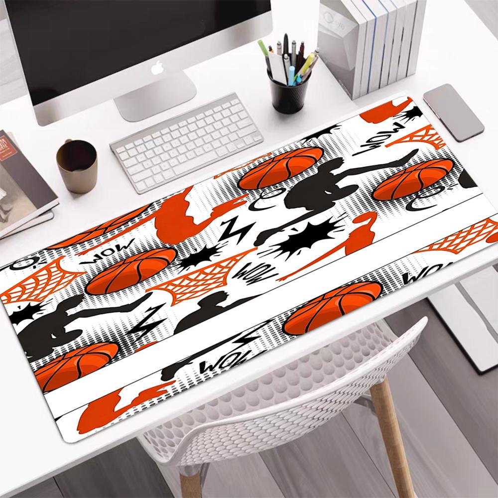 Basketball Theme Mouse Pad, Non Slip Rubber Base, Multifunctional Office & Home Decor, Perfect for Workspace Personalization.