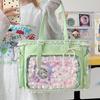 Kawaii Bowknot Itabag Tote - Sweet JK Girl Anime Transparent Badge Carrier