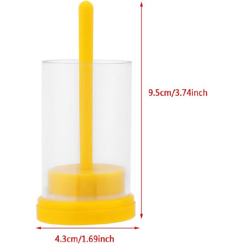 Walfront 1pc Queen Bee Marker Marking Cage Bottle & Soft Plunger Beekeeping Tackle Beekeeper Tool, Toolbox