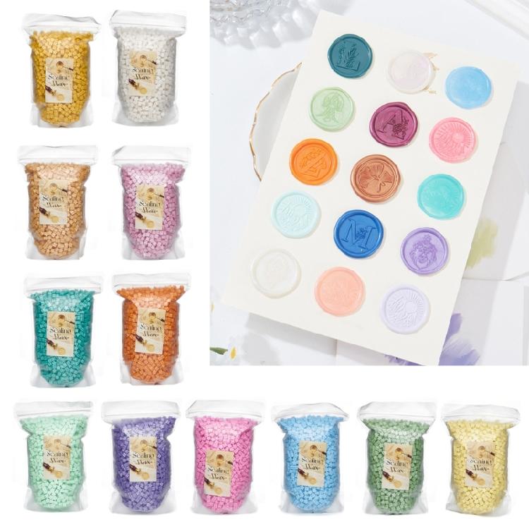 500g Waxes Seal Beads for Wax Seal Stamp Flower Shaped Sealing Waxes for Scrapbooking Christmas Card Craft Embellishment