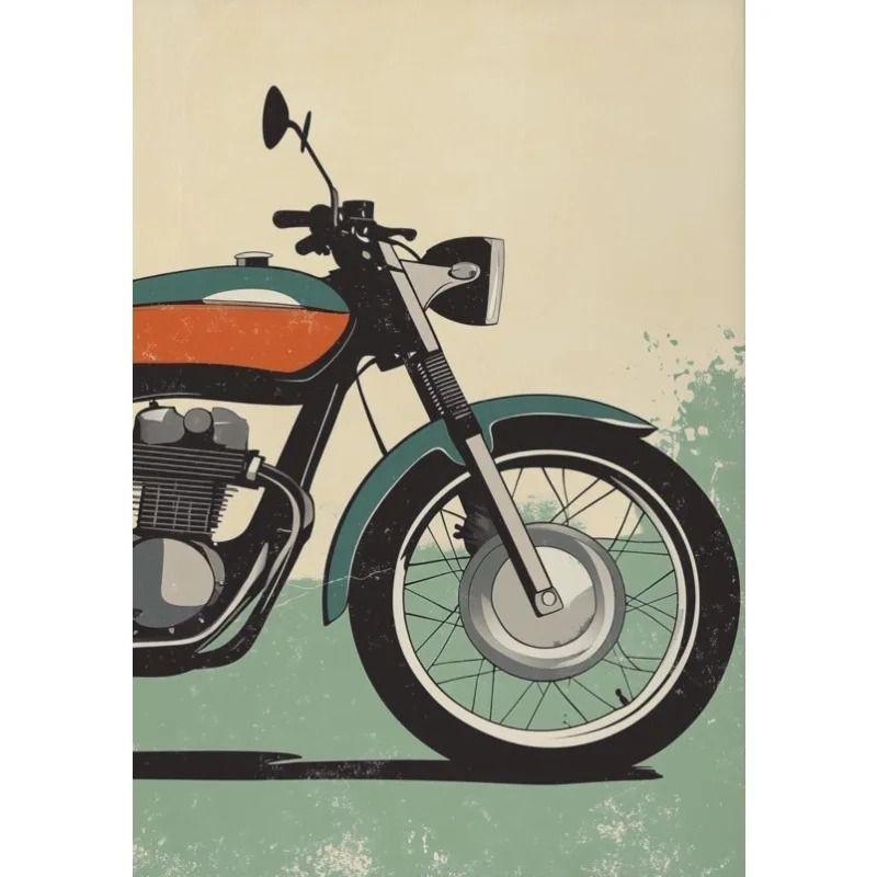 Minimalist Retro Motorcycle Metal Tin Sign Garage Home Biker Gift
