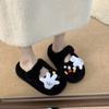 High-value Cartoon Mickey Thick-bottomed Cotton Slippers 2025 New Sweet and Cute Foreign-style Fluffy Slippers