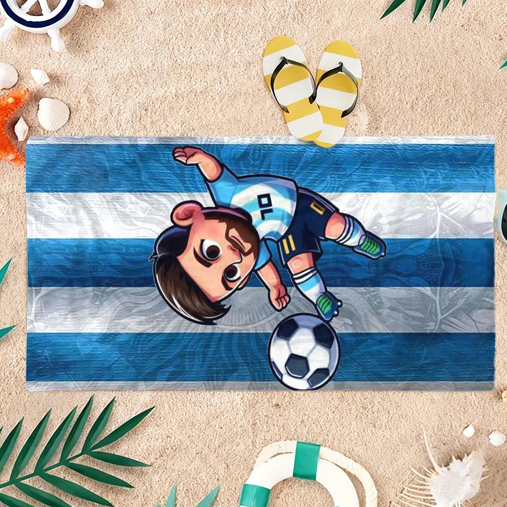 1pc Chibi Messi Beach Towel the 10th Towel Large Quick-drying Towel For Beach Pool Yoga Gym Relax At Home Towel Gift for Friends