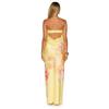 Women's Strapless Floral Print Long Dress - Spring/Summer Fashion, Resort Casual Style