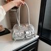 Korean Style Ribbons Bowling Bag Drawnstring Silver Single Shoulder Bag Girls