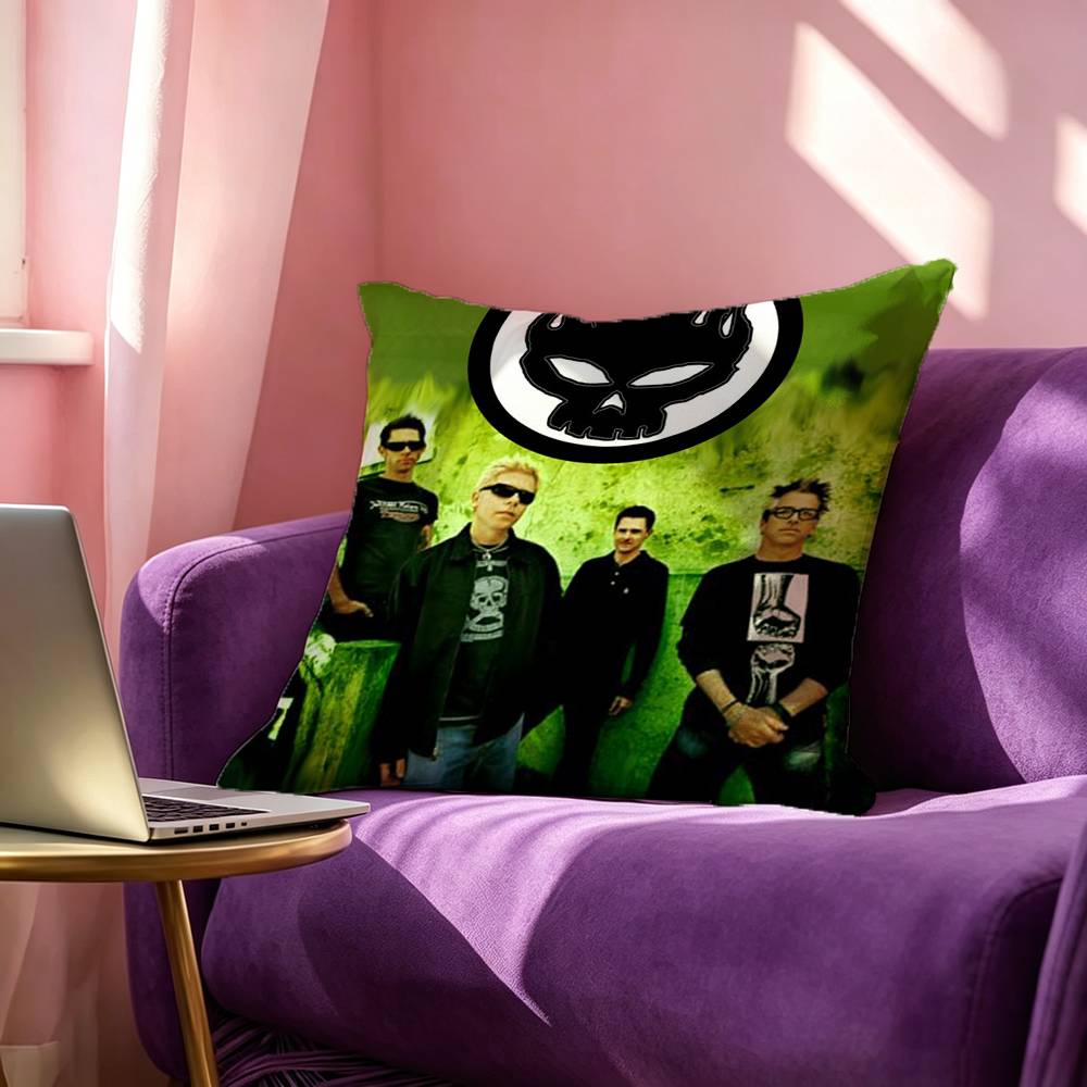 Punk Rock TThe OOffspring Photo Pillow Case Square DoubleSided Sofa Cushion Cover Bedroom Bedside Pillow