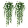 Hängende Kunstblume mit Eukalyptusblättern UV-beständig Fake-Blumenranke Innen Außen Garten Kunstblüte Rattan Dekor