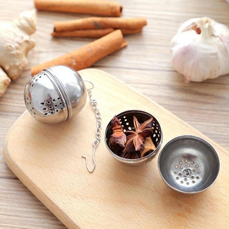 Ball Shape Tea Infuser Sphere Mesh Tea Strainer Coffee Herb Spice Filter Diffuser Loose Spices Kitchen Gadget Stainless Steel