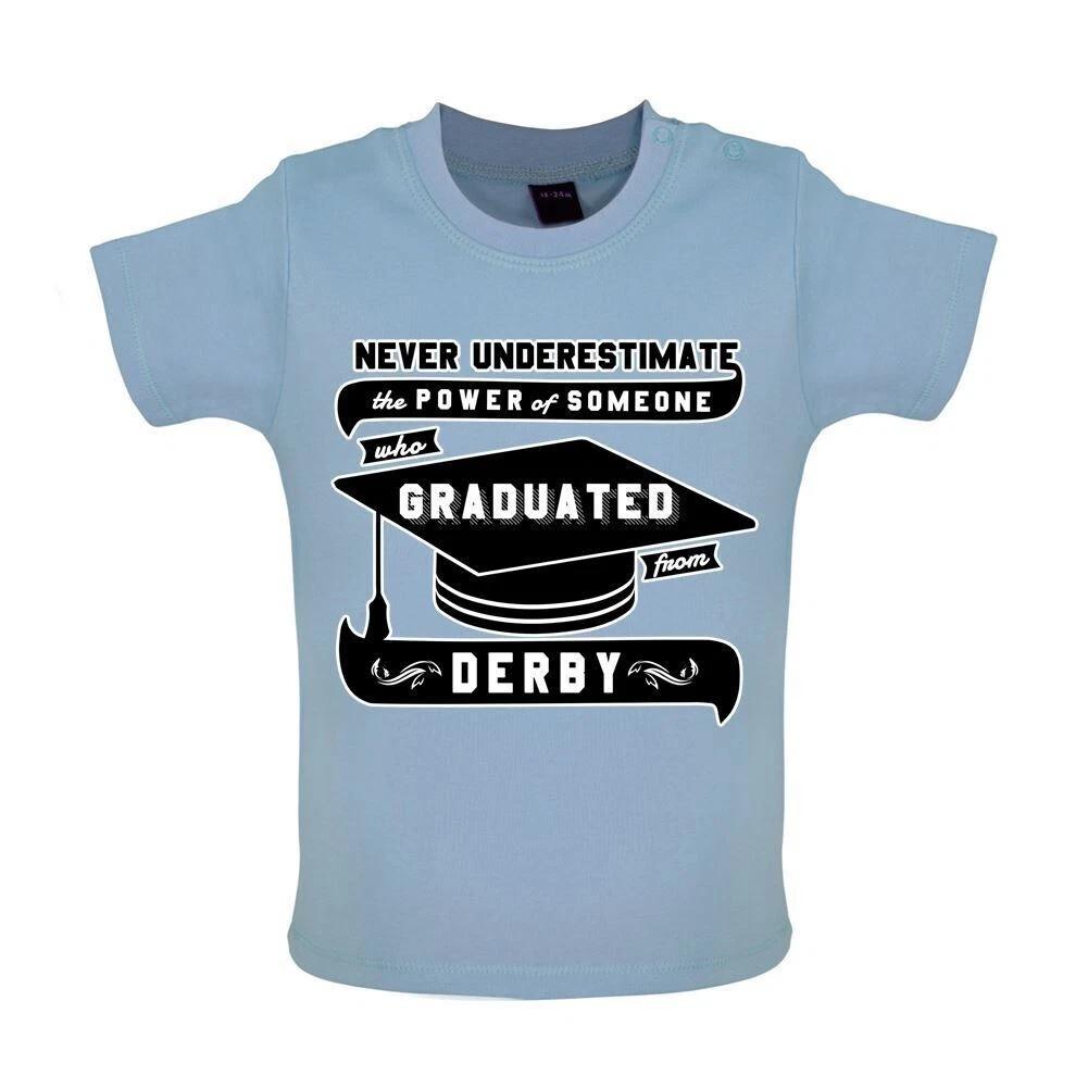 Derby Graduate - Kids Baby Kids Boys Girls Unisex T-Shirt / Bodysuit - Graduate Diploma Student Uni 140
