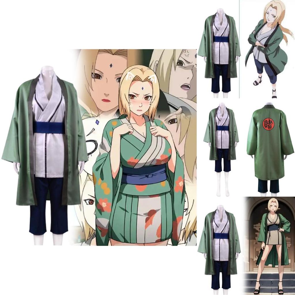 Naruto Tsunade Cosplay Costume With Polyester Fabric For Anime Role Play And Events