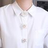 On Shirt Pearl Button Cover DIY Accessories Alloy Flower Cufflinksble Decor Cufflinks Button Cover