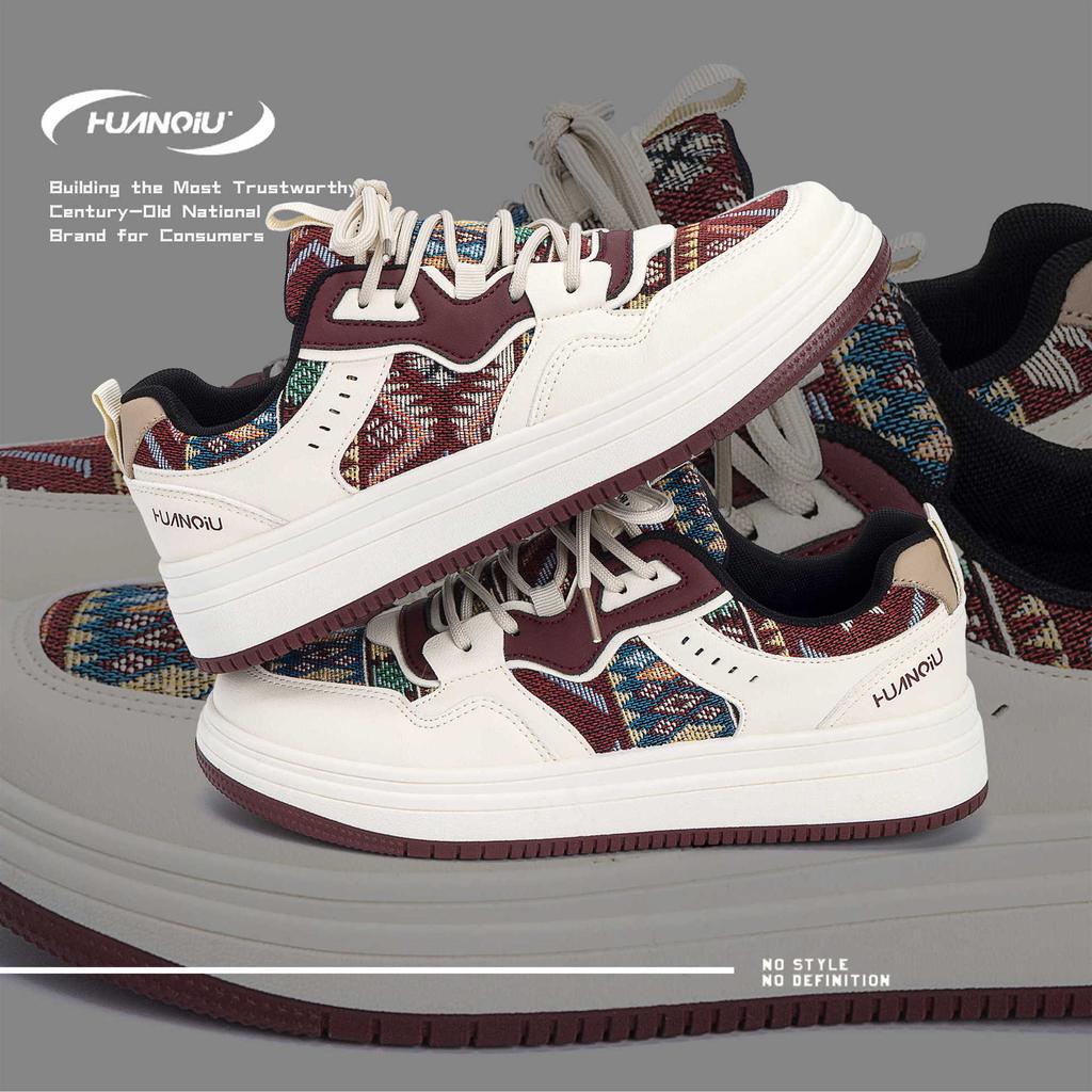Global lightweight breathable board shoes men's ZHQ-ZL9016 spring versatile trendy shoes design sense popular embroidery sneakers