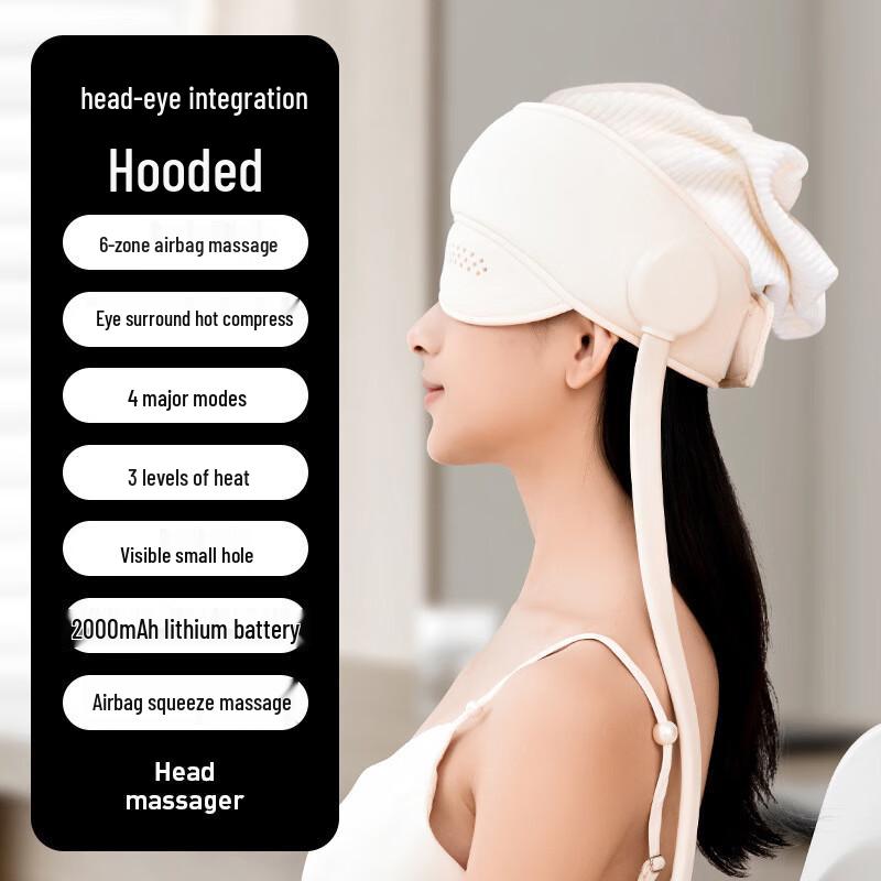 

Jiaxu Electric Head Massager with Eye Heat & Hood