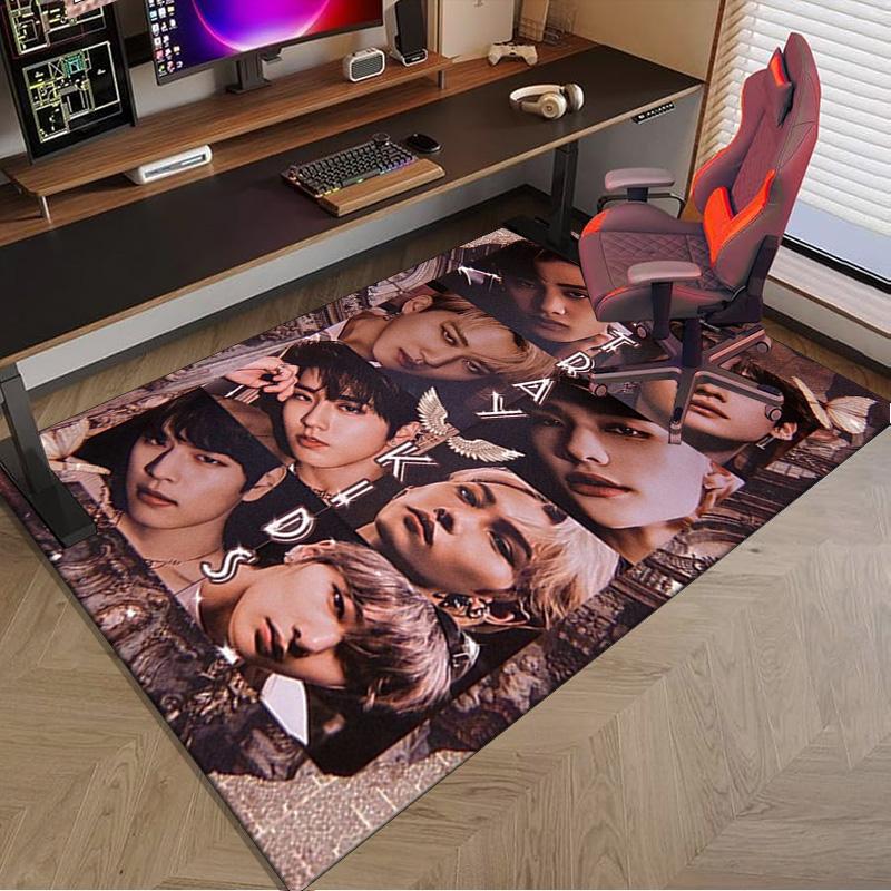 K-pop Group Poses Carpet, Chair Rug,Rug for Office Bedroom living rooms, Doormat decor Fan Gift Christmas Gift