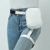 Trendy Stylish Black Women Waist Leg Belt Leather Cool Girl Bag Fanny Pack for Outdoor Hiking Motorcycle