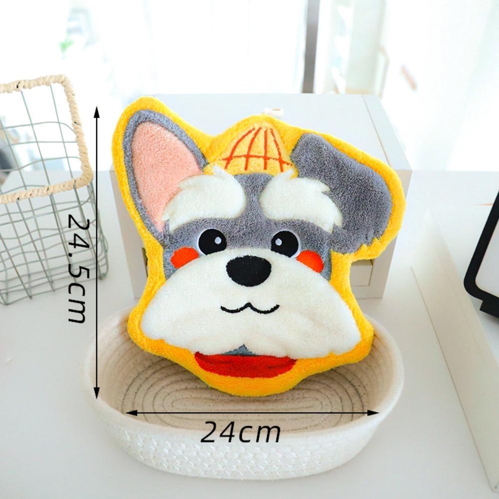 Thickening Hand Towel Dog Shaped Kid Towel Kawaii Kitchen Handkerchief Bathroom