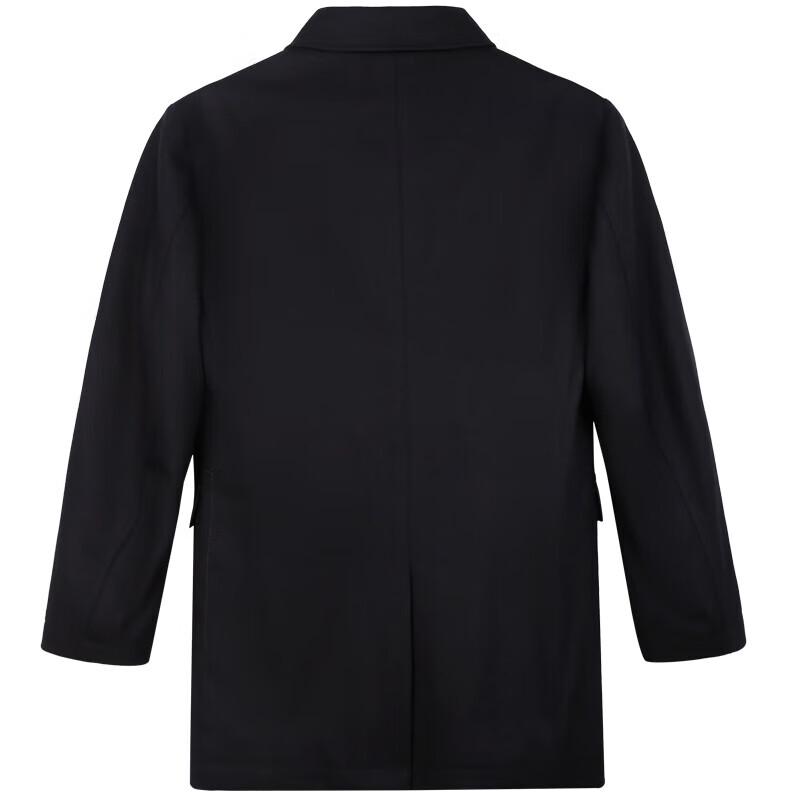 TRIES Men's Autumn/Winter Wool Blend Lapel Overcoat