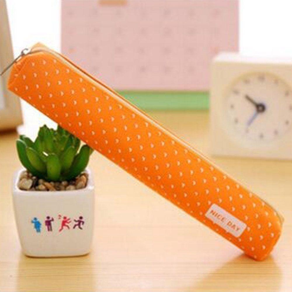 Super Slim Student Supplies Candy Color Wave Point Pencil Pouch Pen Bag Pencil Box Pencil Case