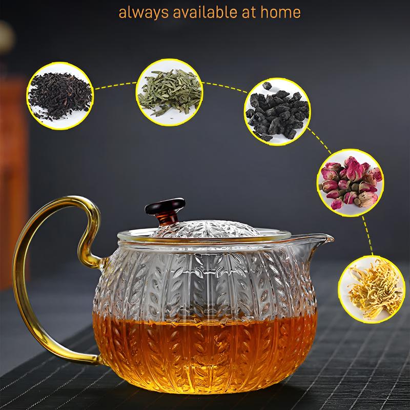 Glas Teekanne Hitzebeständig Verdickte Teekanne Tee Wasser Trennung Glas Teekanne Tee Sieb Filter Hohes Borosilikat Chinesisches Teegeschirr