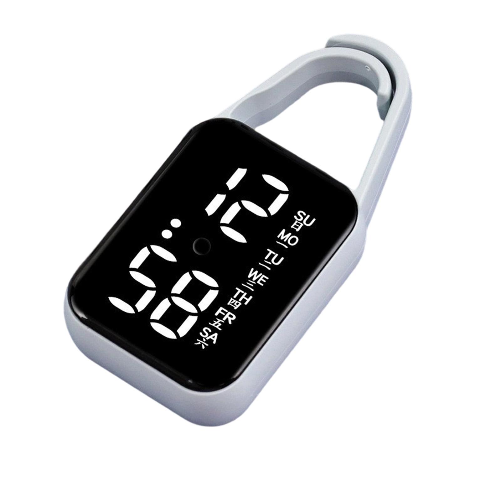 

Ночник Брелок Сенсорные Цифровые Часы для Детей Школьников Брелок Карманные Часы Светодиодные Электронные Подвесные Часы серый