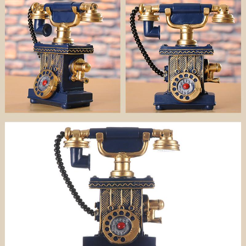 Retro Harz Handwerk Ornamente Europäische Telefon Spar Ornamente Haus Büro Dekorationen