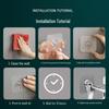 Punch-Free Transparent Adhesive Hook Set for Bathroom Shelves