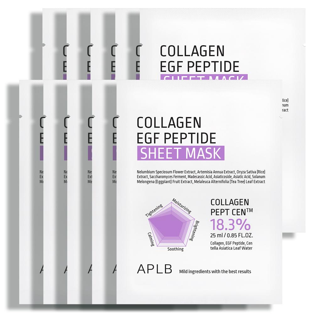 Aplb Collagen Egf Peptide Sheet Mask 10Pcs X 25G
