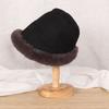 Winter imitation wool Mongolian hat basin hat men and women thickened cold and warm bucket hat large brim adult