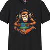 Funny Monkey DJ W/ Headphones Unisex T-Shirt for M/F, Funny Chimp, Party Music Tee