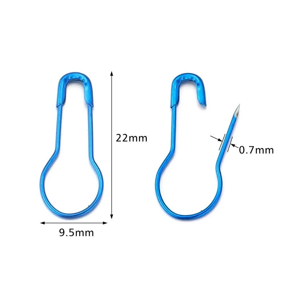 200pcs Rust-Resistant Locking Marker Metal Gourd Pins Multicolor Iron Safety Pin Latch Sewing Tools Tag Clips Knitting Marker