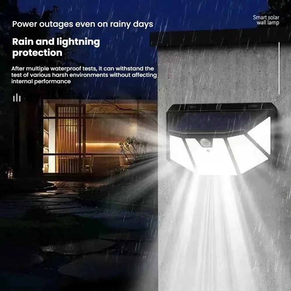 100 LED Solar L PIR Motion Sensor Wall Light Outdoor Solar Lamp Waterproof Solar Powered Sunlight Street Lamp Garden Decor