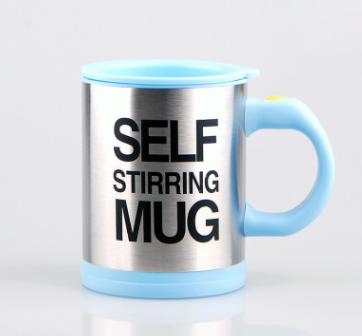 14oz 400ml doppelwandiger Edelstahl-Milchbecher mit Deckel und Griff für Kinder und Erwachsene, Kaffeebecher, automatischer Selbstmischbecher