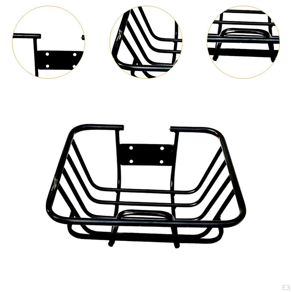 Cesta Delantera para Bicicleta Contenedor de Hierro Robusto Desmontable para Artículos Diversos Marco