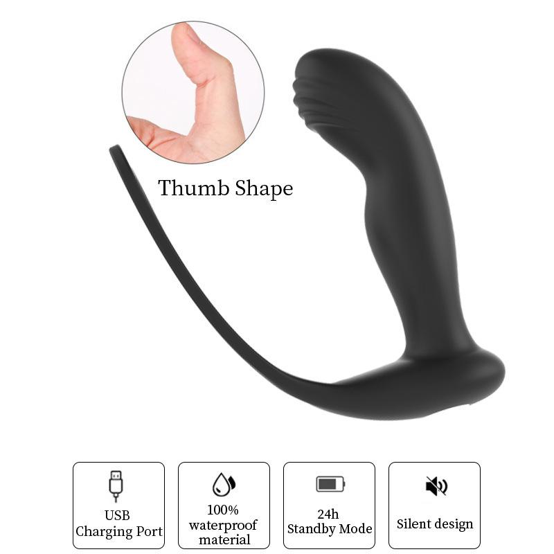 Remote Control Prostate Massage Stick Electric Sex Product Double Ring Lock Sperm Delay Masturbation Device Adult Supplies