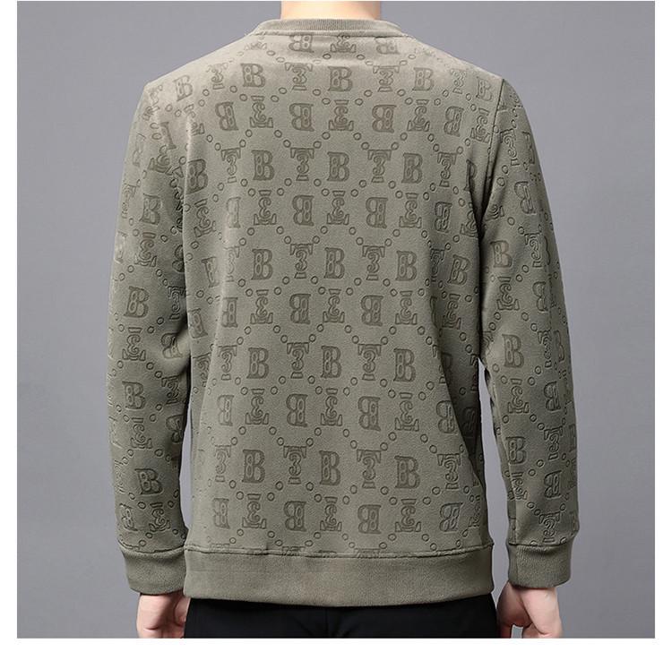 Men's Thick Warm Fleece Hoodie for All Ages, Stretchy Plain Jacquard Lining, Round Neck Australian Fleece Top