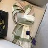 Red plaid 100 pure wool scarf women's winter high-end small plaid scarf