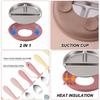 Color Kids 3PCS Stainless Steel Feeding Set Divided Plates With Silicone Sucker Toddler Training Fork Spoon BPA Free Tableware