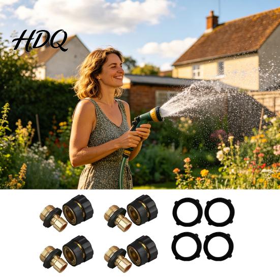 Quick Connect Garden Hose Connector Fittings Release 3/4 Inch Leakproof Water Adapter Universal Fittings for Irrigation Adapter