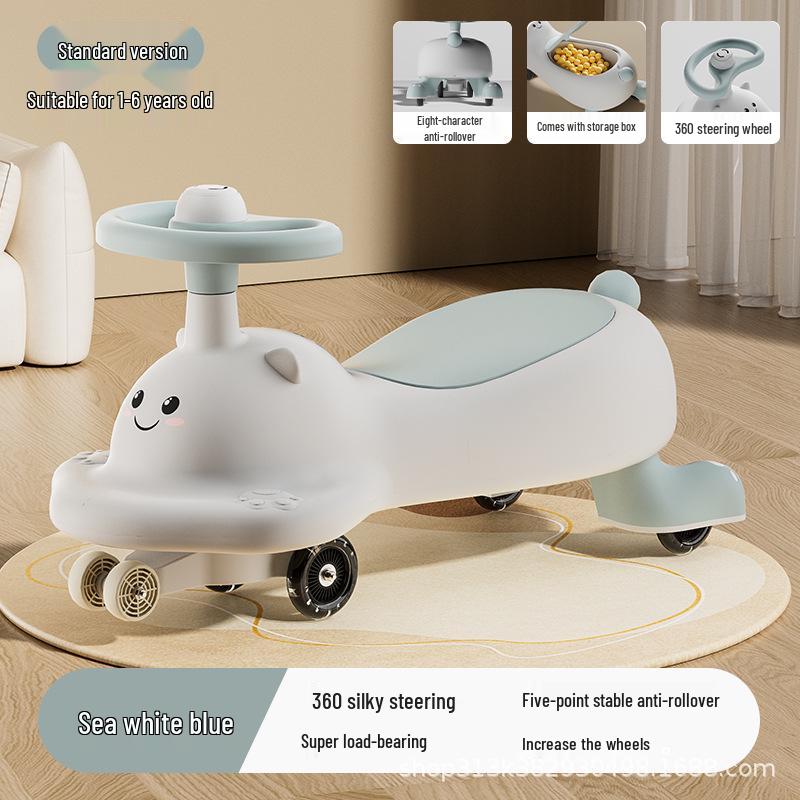 Children's Anti-Rollover Twist Car (Ages 1-6) - Rocking and Sliding Toy for Boys & Girls