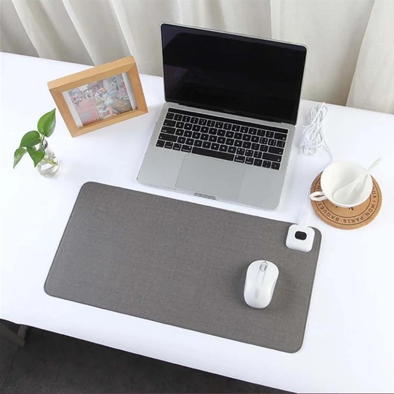 Electric Heat Mouse Pad Table Mat Display Temperature Heating Mouse Pad Keep Warm Hand For Office Computer Desk Keyboard Winter