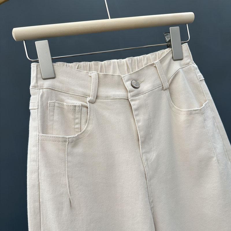 Spring Summer Women's Jeans High Waist Wide-leg Pants Loose Straight-leg Jeans