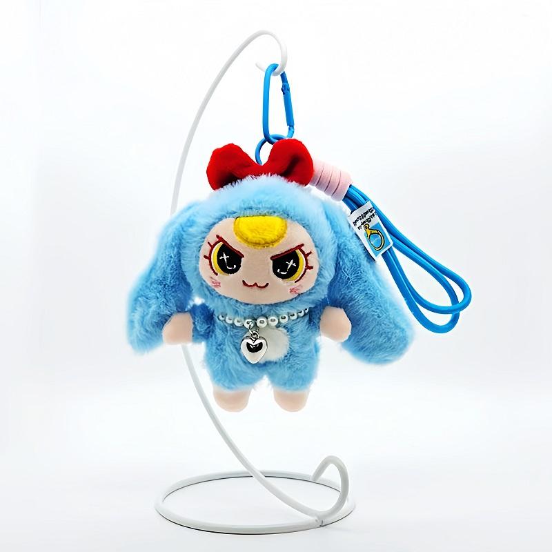 15cm Kawaii Elf Rabbit Keychain Plush Toys Long Ear Bunny Backpack Pendants Bag Accesseries for Women Girls Birthday Gifts