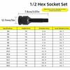 10PCS Interface 12.7mm Inner Hexagonal Sleeve 1/2 Hexagon Socket Durable Wrench Socket  For Repair