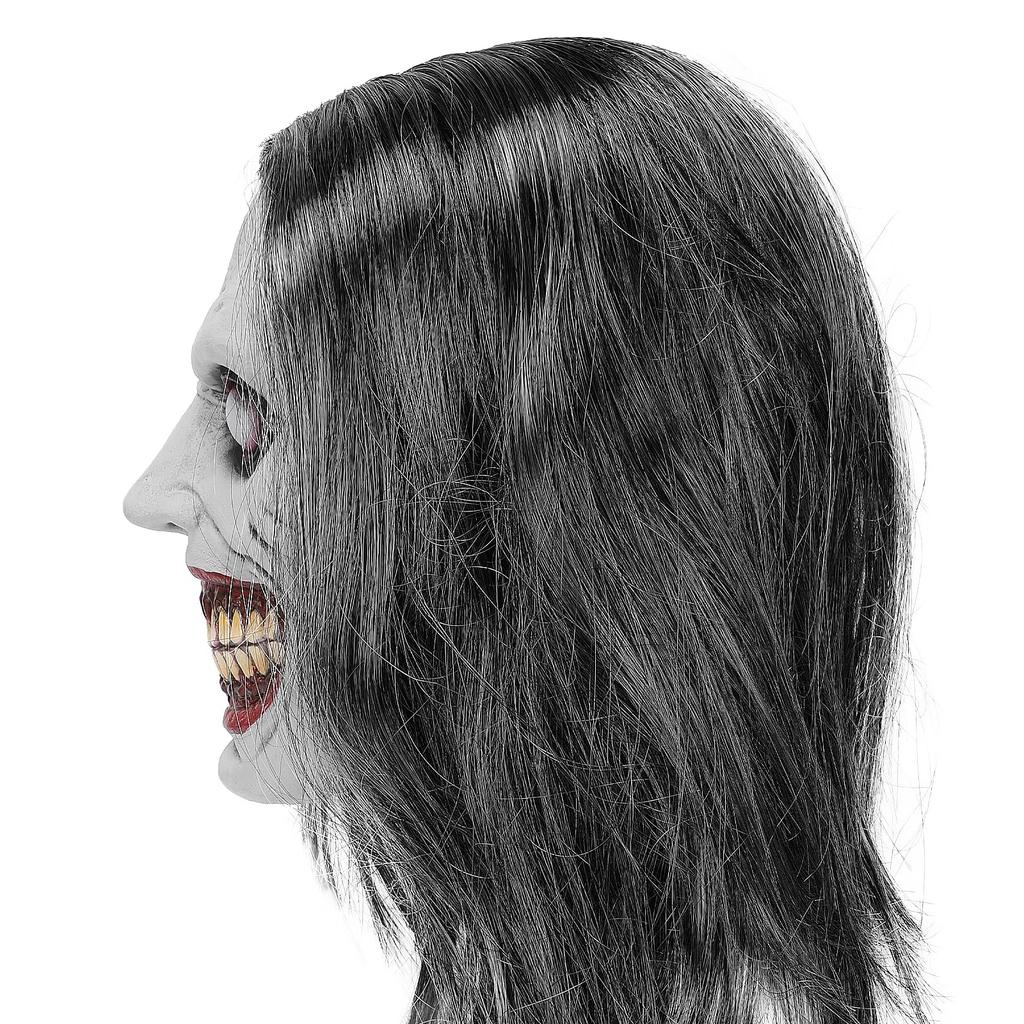 Adranly Halloween Gruselige Maske, Gruselige Maske für Filme, Cosplay, Teufel Kostüm für Erwachsene, Gruselige Maske (Weiß)