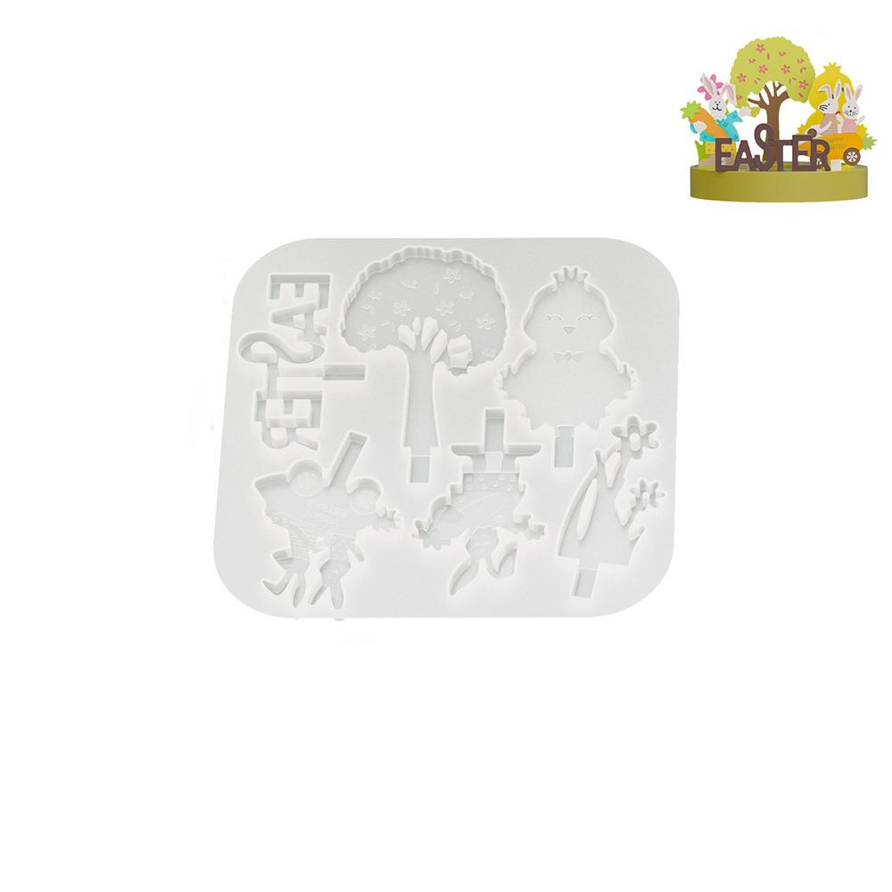 

Flexible Easter Candle Holder Mold Heat Resistant Spring Renewal Mold Home Gift Style B