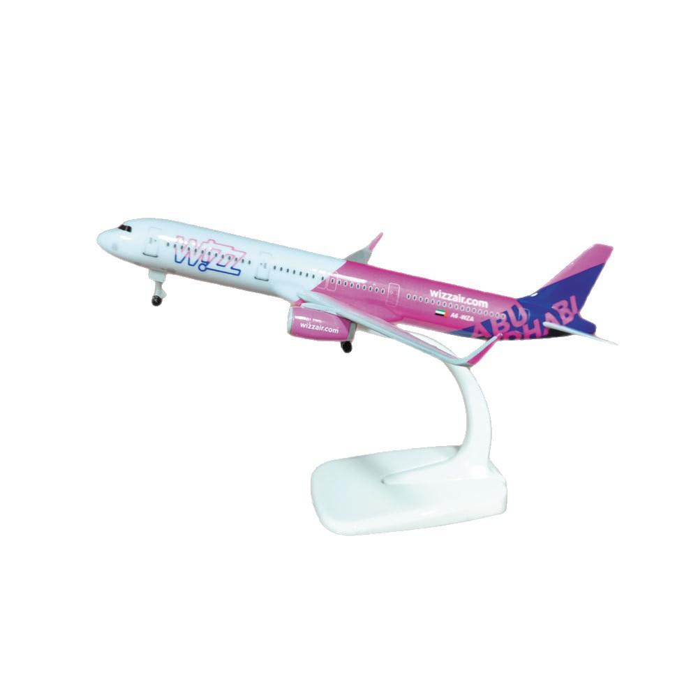 Scale 1/400 20cm 321 Wizz Airplane Model WIZZ AIR A321 Aircraft Miniature Plane Alloy Metal Airplane Collected Gift