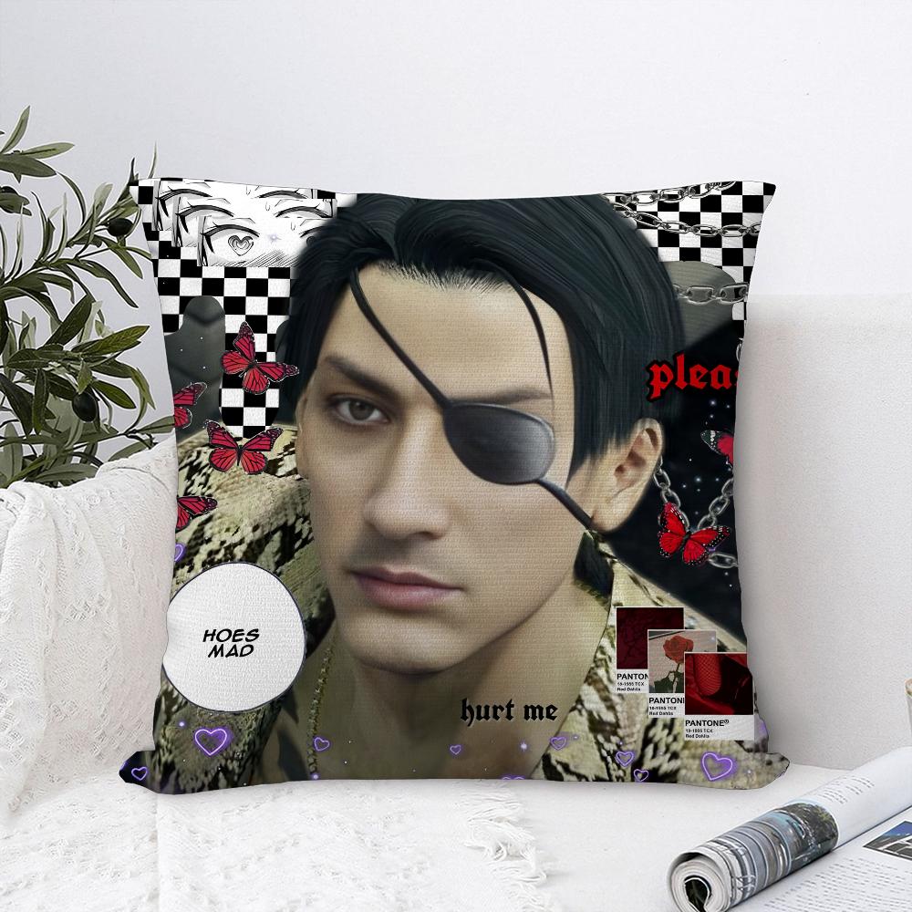 Love G-Goro Majima Y-Yakuza Pillow Case Sofa Decorative Home Double-sided Print Plush Square Throw Pillow Covers Cushion Decor