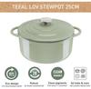Чугунная жаровня Tefal E25805 Lov круглая 29 см светло-зеленая (E2580504)