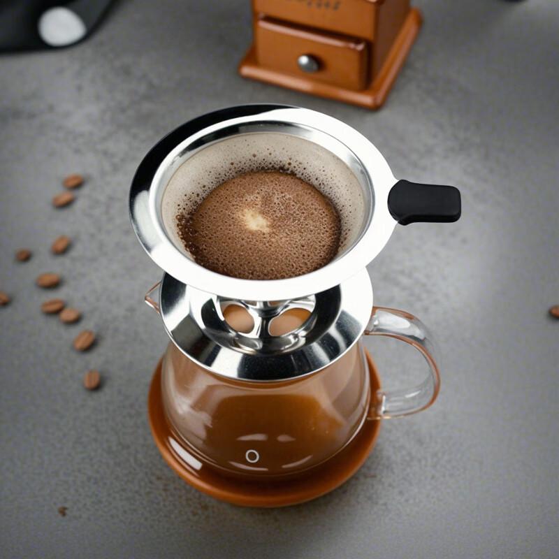 CLITON 304 Stainless Steel Pour Over Coffee Dripper & Filter