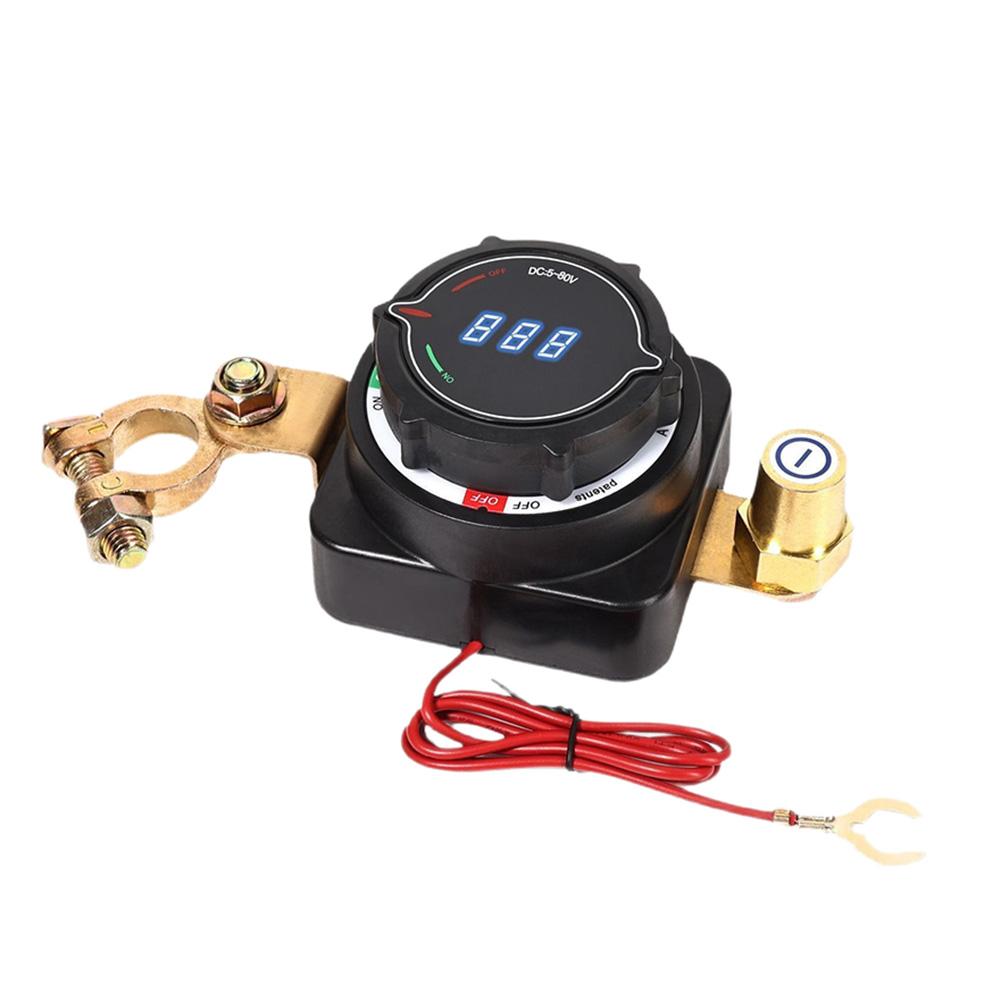 High Power Battery Disconnect Switch with Integrated Voltmeter for RV and Yacht Applications 300A 12V to 48V Compatible